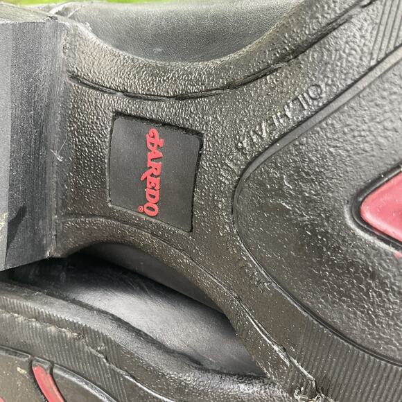 Laredo Black Cowboy Boots with Silver Stitching - Picture 12 of 16